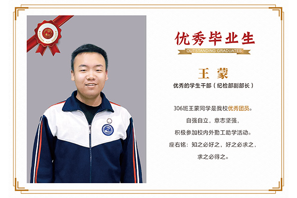 優(yōu)秀畢業(yè)生——王蒙
